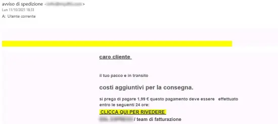 La truffa del pacco bloccato: è allarme