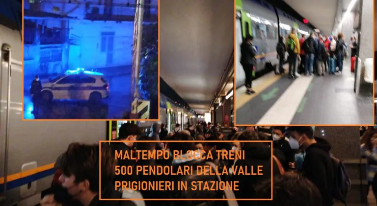 Tempesta manda in tilt stazioni: treni cancellati e 500 pendolari a terra. Due province in ostaggio