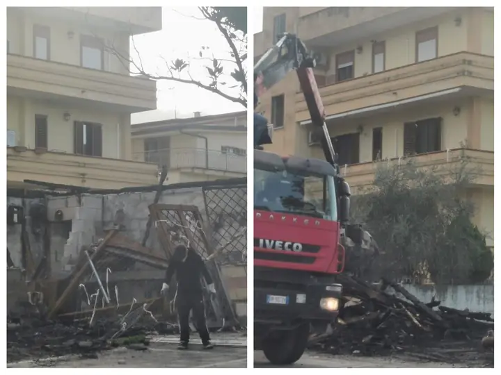 Chiosco raso al suolo da un incendio: il Comune ripristina stato dei luoghi