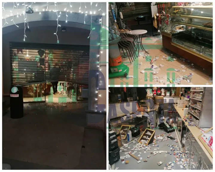 Raid notturno di una banda di incappucciati al Caffè Royal