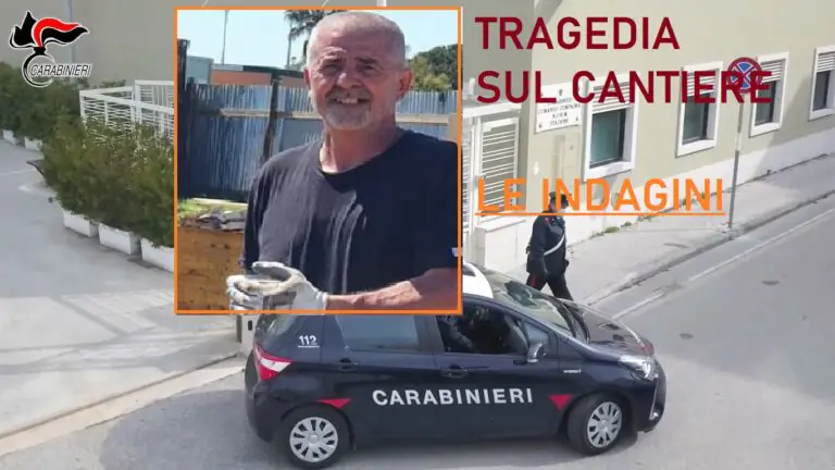 Rilievi nel cantiere sequestrato, la dinamica e la posizione del povero Mario
