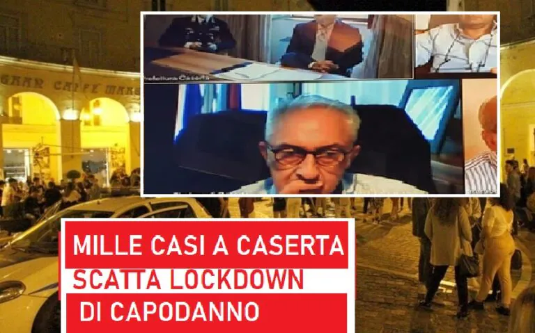 Caserta in lockdown a Capodanno: oltre mille casi, altri divieti ai bar