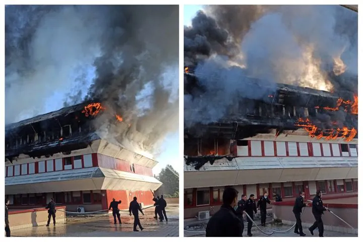 Incendio nella caserma dei Carabinieri: un militare ferito – VIDEO