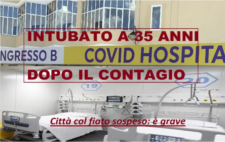 Contagiato a 35 anni, è intubato: condizioni precipitate in poche ore