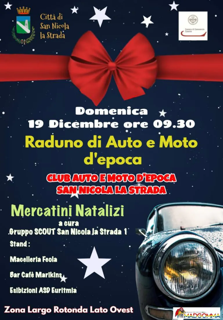 Raduno di auto e moto d’epoca: appuntamento in zona Largo Rotonda