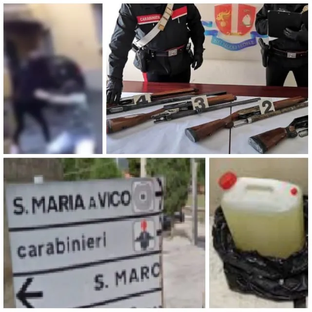 Violenza in casa, arzillo vecchietto preso con 4 fucili, munizioni, coltello e tanica di benzina