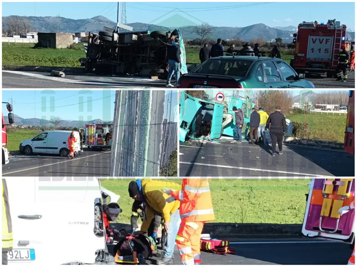 Furgone contro camion, giovane è grave: ha anche polmoni perforati