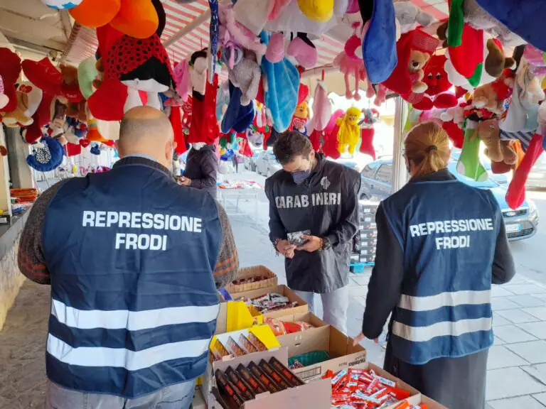 “Tre pezzi un euro”, scatta la retata dei militari: sequestrati migliaia di dolci per calze