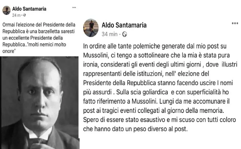 Capo Protezione Civile pubblica post col Duce nel giorno della memoria: “Deve lasciare”