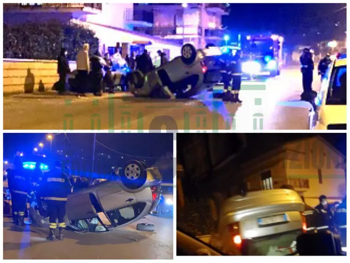 Terribile incidente nei pressi dello stadio: ragazza si ribalta con l’auto