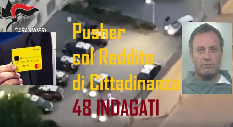 Pusher col Reddito di Cittadinanza, 48 indagati: spaccio davanti alle scuole. I NOMI