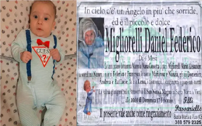 L’ultimo volo dell’angioletto: fissati i funerali di Daniel dopo l’autopsia