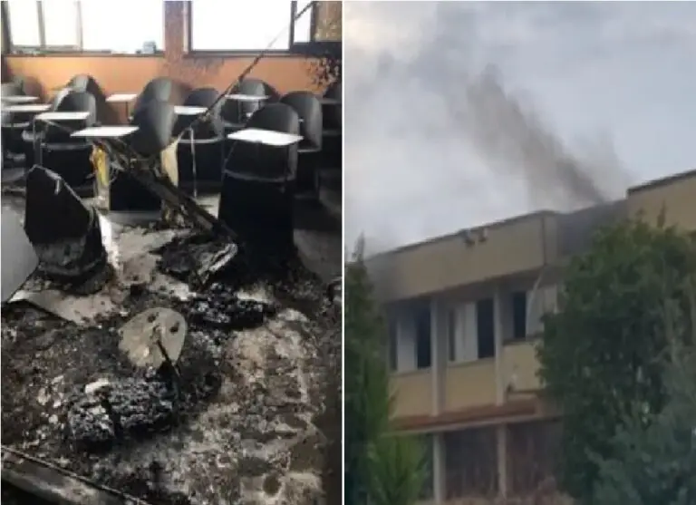 Incendio domato, ma bilancio è pesante: aula distrutta