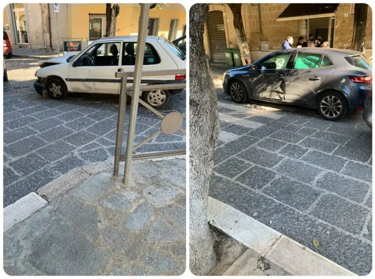 Paura in centro, schianto sull’Appia: coinvolte due auto
