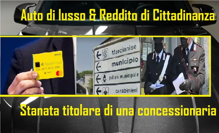 Titolare di concessionaria di auto di lusso prende Reddito di Cittadinanza: ora rischia grosso