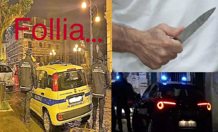 Choc in città si presenta in Municipio per accoltellare il comandante dei vigili. Preso dopo fuga