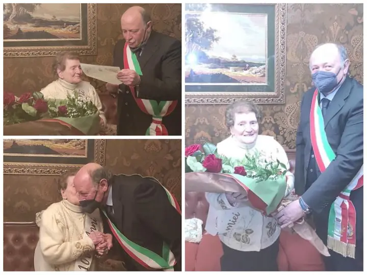 Nonna Maria compie 100 anni: l’omaggio del sindaco