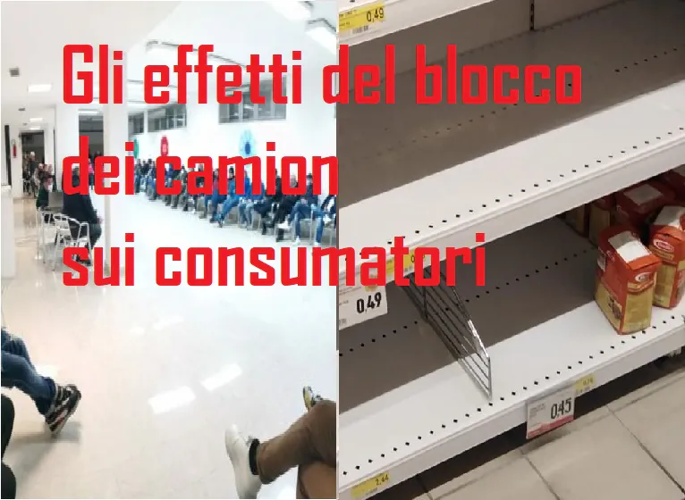 Blocco tir, primi effetti: prezzi prodotti alimentari schizzano. Assalto ai supermercati