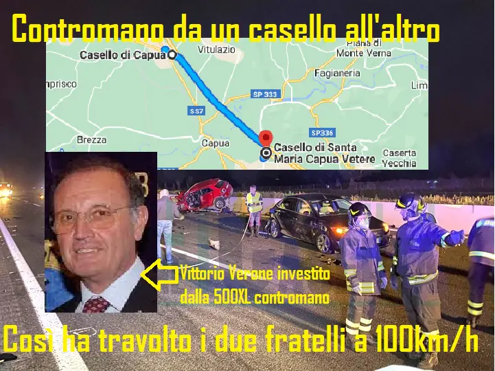 Contromano da un casello all’altro, poi l’impatto frontale a 100 all’ora: la dinamica choc