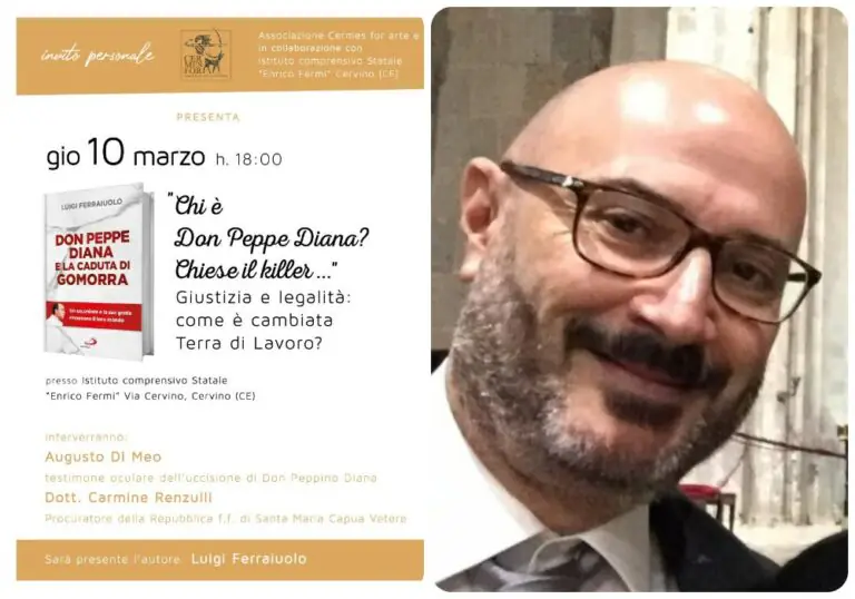 “Don Peppe Diana e la caduta di Gomorra”: Ferraiuolo presenta il suo nuovo libro
