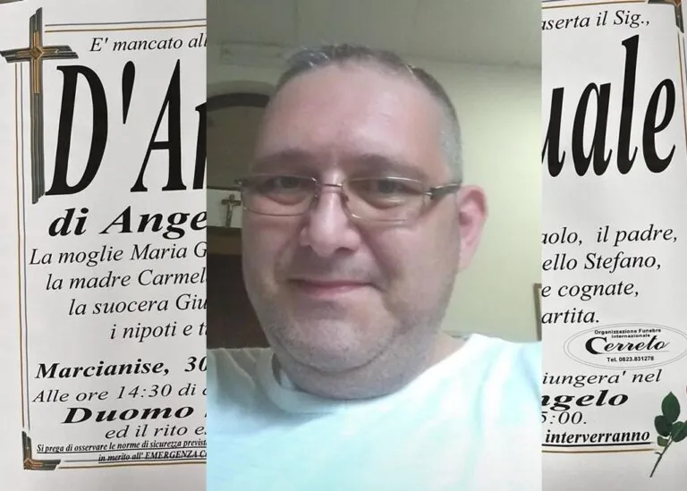 Giovane padre di famiglia muore a 44 anni, due comunità in lutto