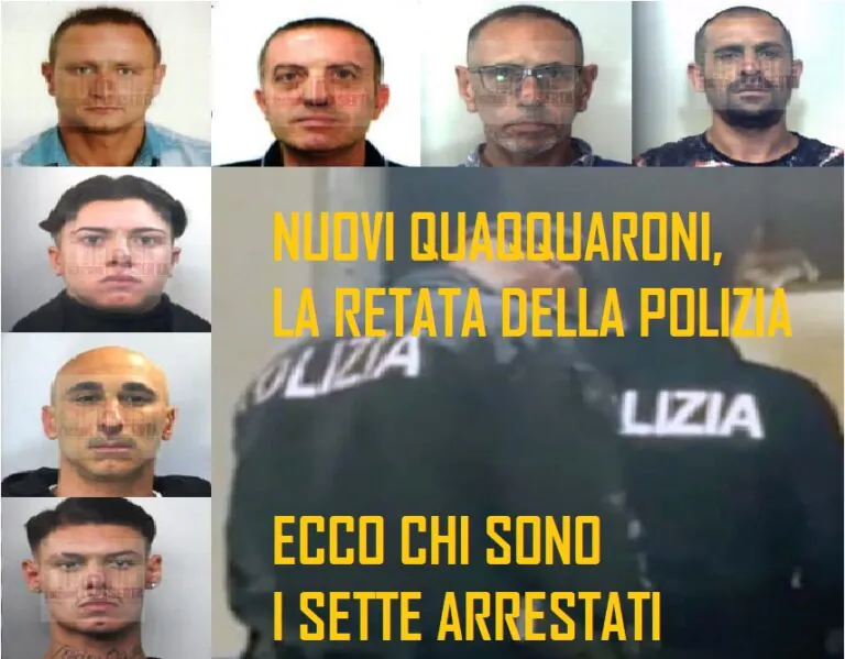 TUTTE LE FOTO DEI 7 FERMATI NELLA RETATA. I nuovi Quaqquaroni ai raggi X