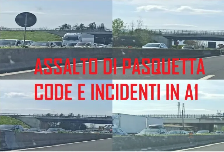 Assalto di Pasquetta e incidenti, calvario in A1: code di 4 km. FOTO