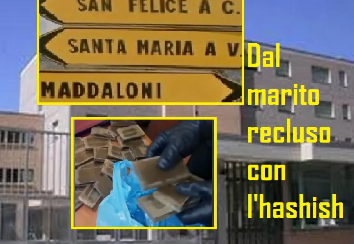 Va a trovare il marito detenuto in carcere con un etto di fumo