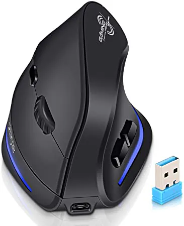 Mouse wireless senza fili verticale, design ergonomico. Sconto da favola