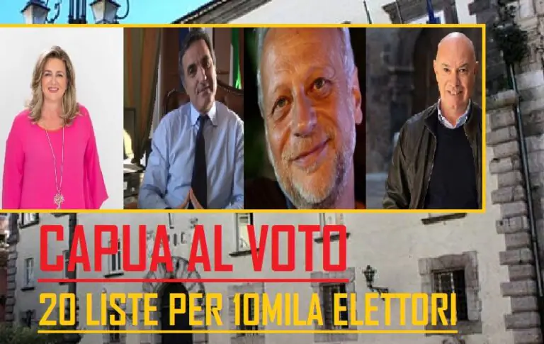 CAPUA AL VOTO. Ecco i candidati di tutte le 4 coalizioni