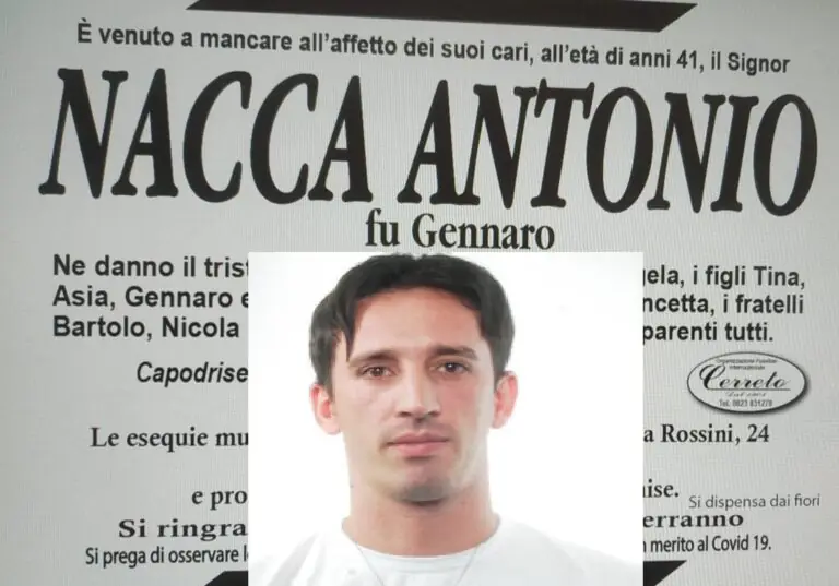 Muore a 41 anni, niente funerali per uomo dei Quaqquaroni