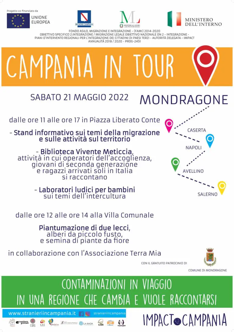 Campania in Tour fa tappa a Mondragone: sabato 21 maggio una giornata ricca di eventi
