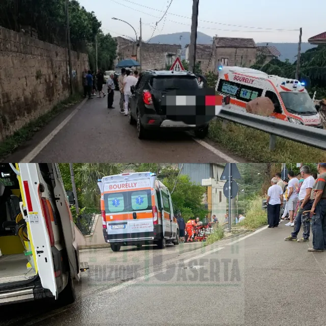 Choc nella Valle, coppia in scooter si schianta: lei vola giù