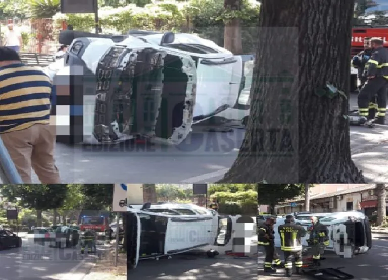 Sorpasso fatale, auto capovolta dopo urto: estratta dai vigili del fuoco. FOTO