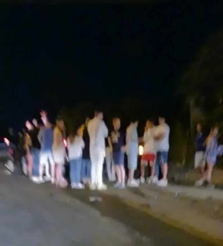 Incidente in nottata sul cavalcavia, il video