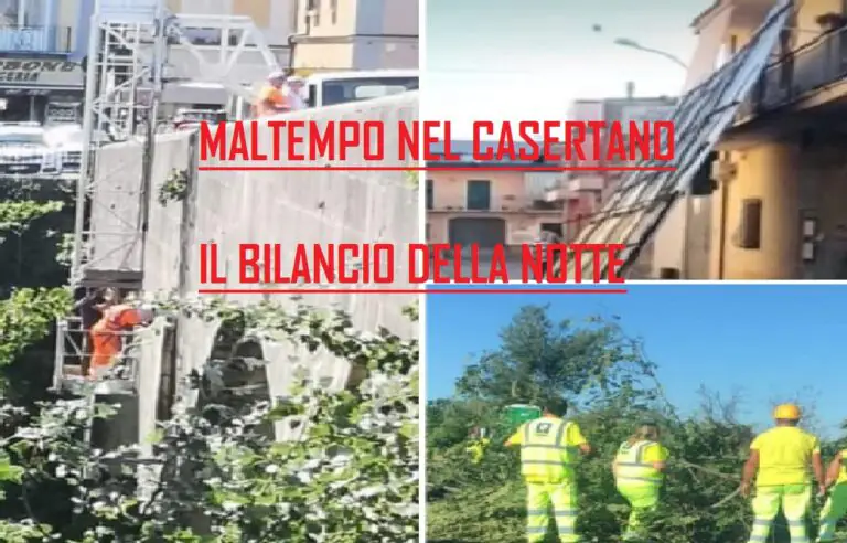 Maltempo, nel Casertano 12mila al buio per ore: saltate 107 cabine. A rischio l’unico ponte