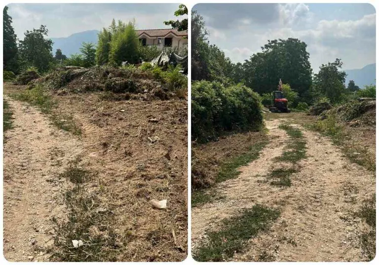 Fossato nella zona periferica: messa in sicurezza di un tratto di rete fognaria