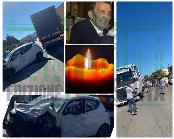 Drammatico incidente sull’Appia: auto contro tir. Muore ex dipendente delle Poste