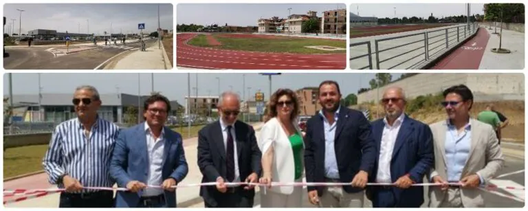 Inaugurata la strada tra via Borsellino e via Laviano e il parco con la pista d’atletica