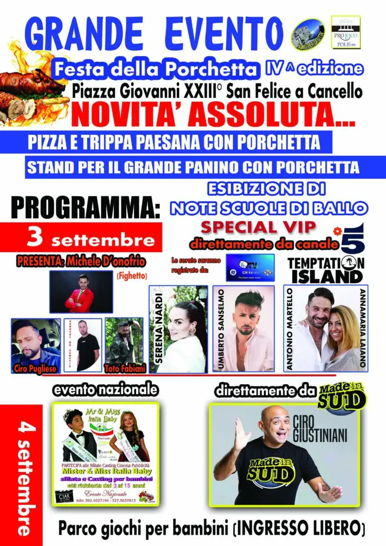 Grande attesa per la Festa della porchetta in centro
