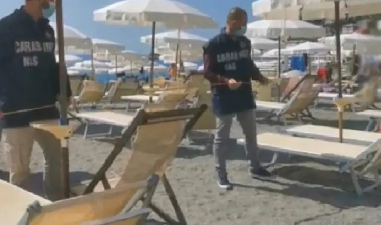 Blitz congiunto, sequestrato stabilimento balneare