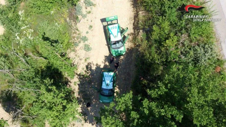 Drone pizzica lavori edili nella zona protetta. FOTO