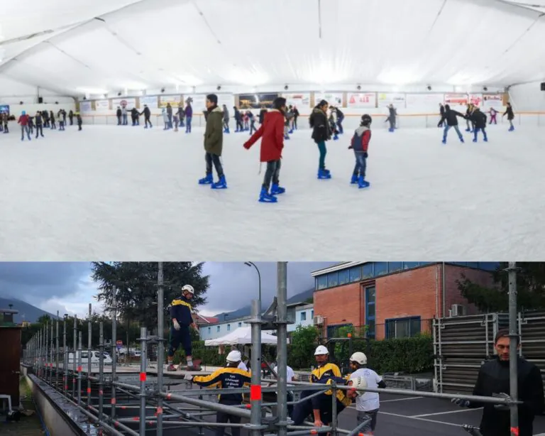 Novità assoluta nel Casertano: villaggio di Natale con la pista di pattinaggio coperta