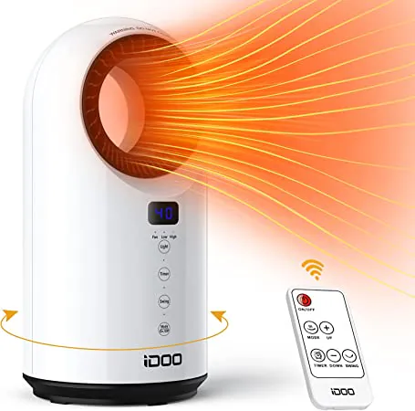 Idoo termoventilatore a basso consumo: riscalda subito gli spazi. Su Amazon a prezzo wow