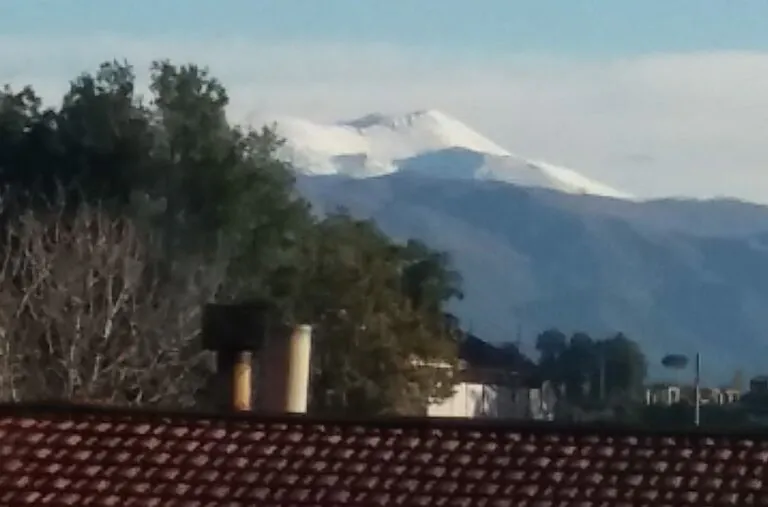 Prima neve dell’anno in provincia di Caserta
