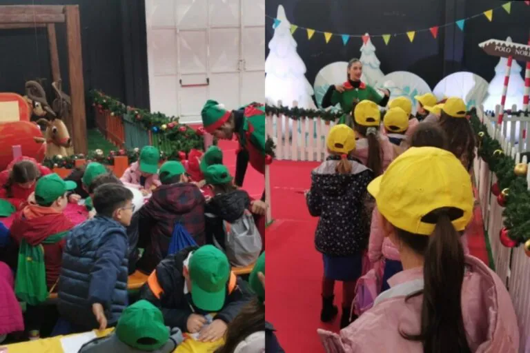 Ultimo week end per Natale Village. La visita dei bimbi della scuola primaria Viviani