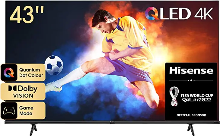 Hisense 43 QLED UHD 4K 2022 a prezzo irresistibile su Amazon (risparmi più di 170€)