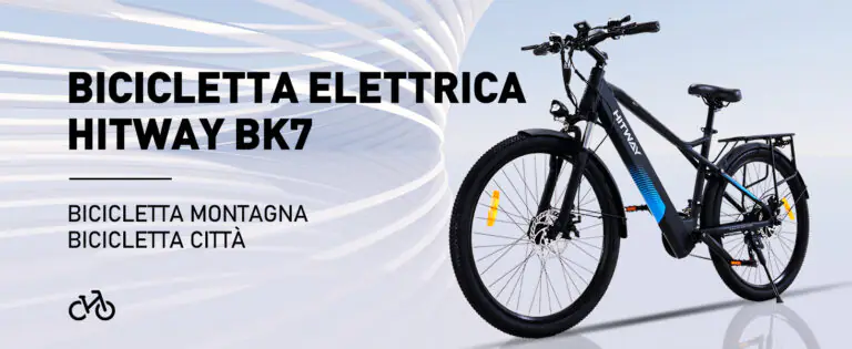 Hitway: bicicletta elettrica sportiva top, offertone Amazon: risparmi 180€