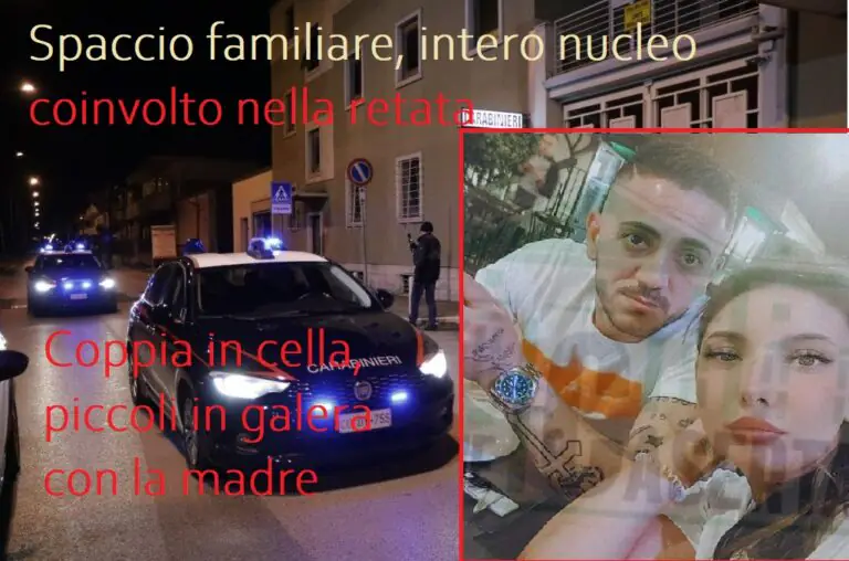 Spaccio familiare, il profilo degli arrestati: nei guai madre, 3 figlie e genero. Bimbi in cella con la mamma
