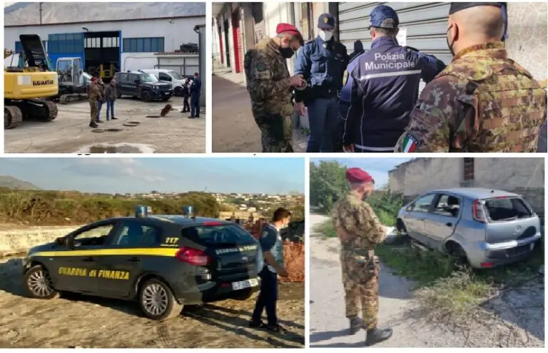 Blitz in decine di negozi in 4 città, sequestrata carrozzeria abusiva. Multe da record